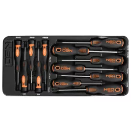   NEO TOOLS Műszerész, Precíziós Csavarhúzó készlet, PZ, TORX, 12db, műhelykocsitálcával 25 év garanciával 84-247