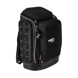   NEO TOOLS Szerszámos hátizsák, fekete, 20l, erősített 600D poliészter, kívül 7 zseb, belül 19 zseb 84-329