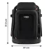 NEO TOOLS Szerszámos hátizsák, fekete, 20l, erősített 600D poliészter, kívül 7 zseb, belül 19 zseb 84-329