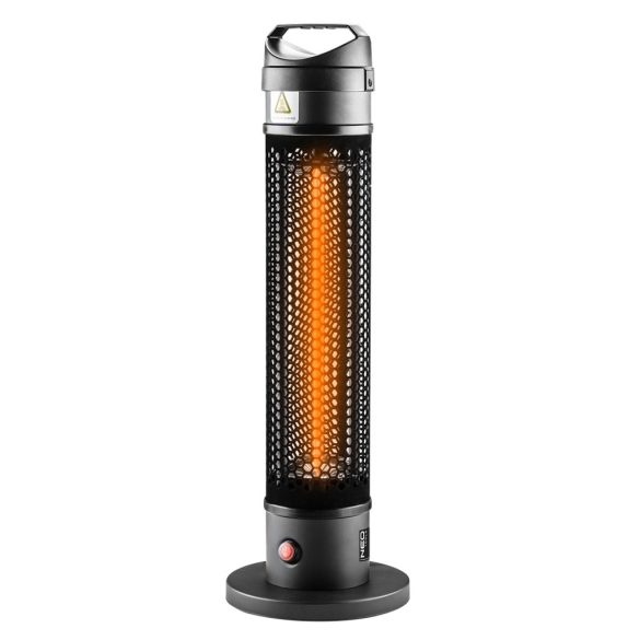 NEO TOOLS Halogén, infravörös álló hősugárzó 1000W, IP44, kül és beltéri, borulásvédelem, fogantyú, 3m2-ig 2 év garanciával 90-035