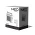 NEO TOOLS Ipari PTC Elektromos Kerámia Hősugárzó 2 kw, termosztát, levehető fogantyú, borulásvédelem, 139 m3/h 2 év garanciával 90-060