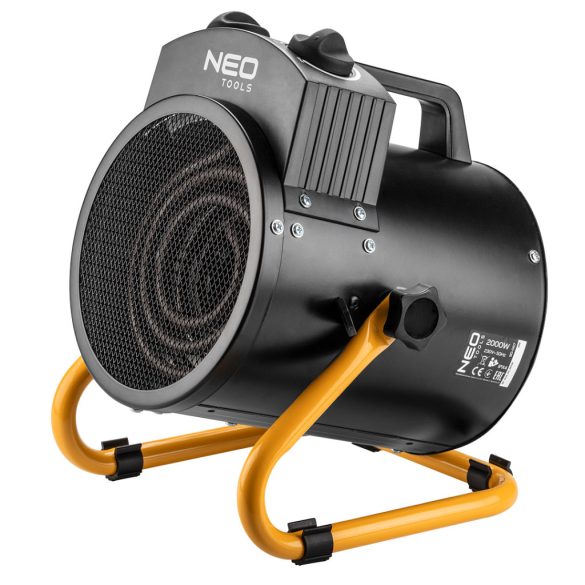 NEO TOOLS Ipari elektromos hősugárzó 2kW, állíth. üzemmód, IPX4(vizálló), állíth. szög, szabadonálló, 330 m3/h 2 év garanciával 90-067