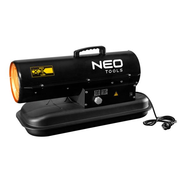 NEO TOOLS Gázolajos hőlégbefúvó, 20kW, 19l, fogyasztás: 1.9l / h, teljesítmény: 550 m3 / h 2 év garanciával 90-080