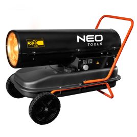   NEO TOOLS Gázolajos hőlégbefúvó, 30kW, 34l, fogyasztás: 2.8l / h, teljesítmény: 750 m3 / h, kerekekkel 2 év garanciával 90-081