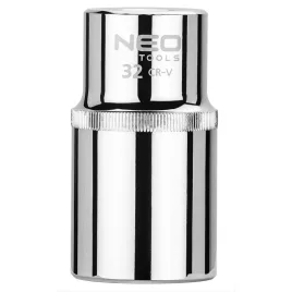  NEO TOOLS Dugókulcs 32mm, 1/2", hosszú, 12 pontos 25 év garanciával 08-085