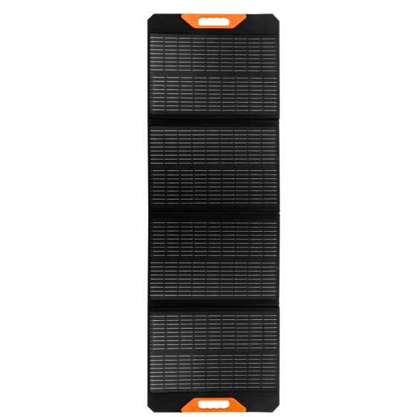 NEO TOOLS Hordozható napelem, napelemes töltő, 140W, 18V-os akku, telefon, laptop töltésre, 2db USB, 1db C csatlakozó 2 év garanciával 90-142