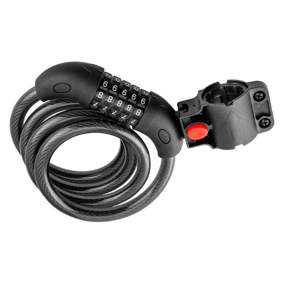 NEO TOOLS Kerékpárzár, számzáras, 120cm, 12mm, vázra rögzíthető 91-007