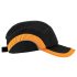 NEO TOOLS Munkavédelmi baseball sapka, merevítettl, fekete és narancssárga, CE 97-592
