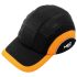 NEO TOOLS Munkavédelmi baseball sapka, merevítettl, fekete és narancssárga, CE 97-592