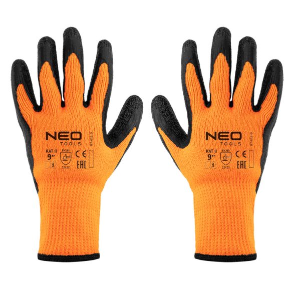 NEO TOOLS Munkakesztyű, hőszigetelt, latex bevonatú poliészter, 2242X, 9" 97-612-9