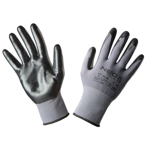 NEO TOOLS Munkakesztyű, nitril bevonatú nylon, 4131X, 10" 97-616-10