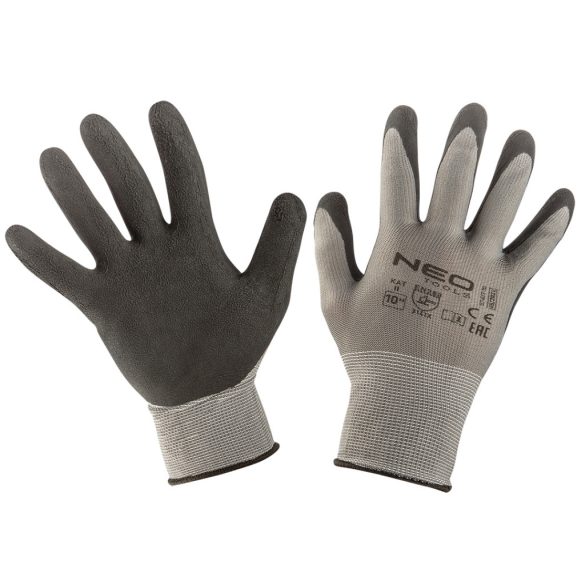 NEO TOOLS Munkakesztyű, latexbevonatú nylon, 3141X, 10" 97-617-10