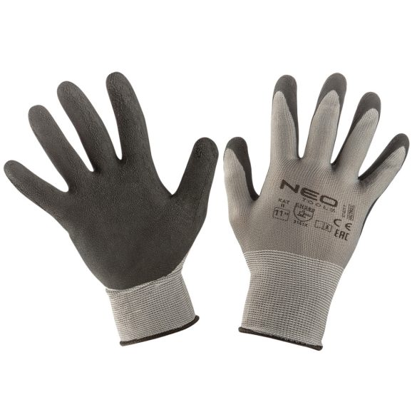 NEO TOOLS Munkakesztyű, latexbevonatú nylon, 3141X,11" 97-617-11