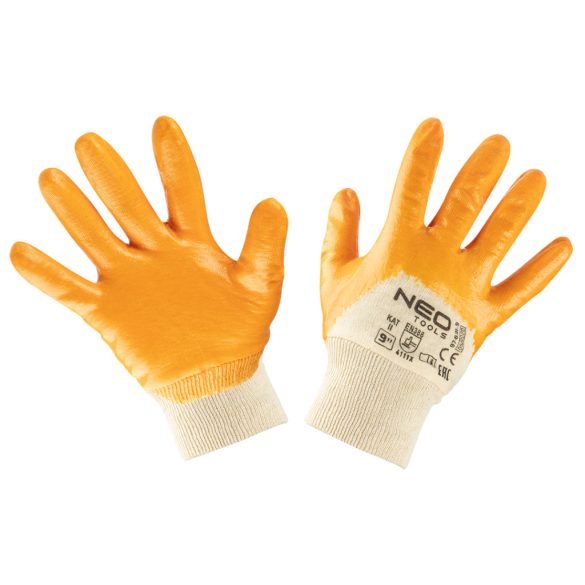 NEO TOOLS Munkakesztyű, nitril bevonatú poliészter, 4111X, 9" 97-631-9