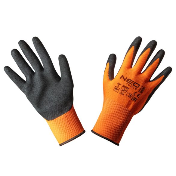 NEO TOOLS Munkakesztyű, nitril bevonatú poliészter, 4131X, 9" 97-642-9
