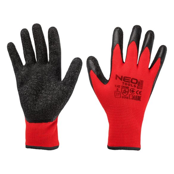 NEO TOOLS Munkakesztyű, latexbevonatú poliészter, 3121X, 11, Rendelési egység: 12db 97-645-11