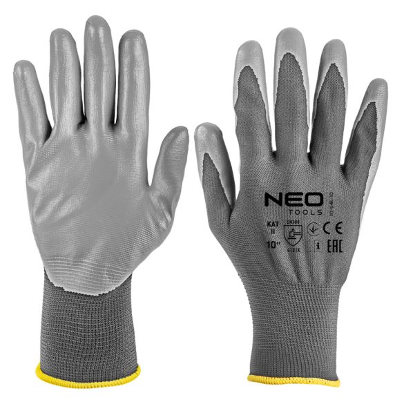 NEO TOOLS Munkakesztyű, poliuretán bevonatú poliészter, 4131X, 10, Rendelési egység: 12db 97-646-10