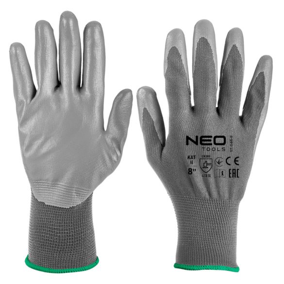 NEO TOOLS Munkakesztyű, poliuretán bevonatú poliészter, 4131X, 8, Rendelési egység: 12db 97-646-8