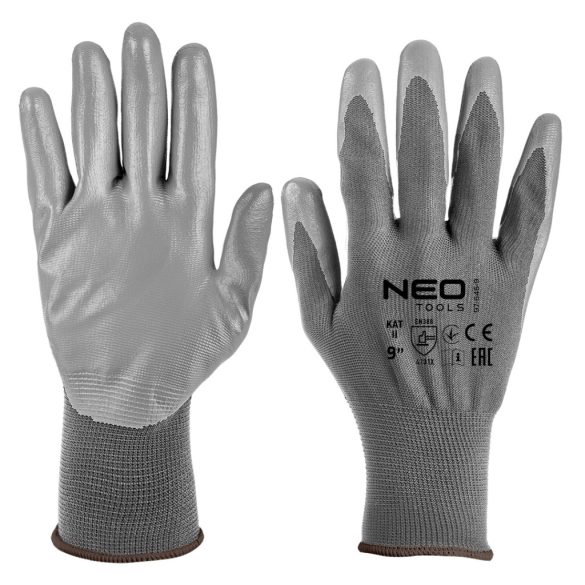 NEO TOOLS Munkakesztyű, poliuretán bevonatú poliészter, 4131X, 9, Rendelési egység: 12db 97-646-9
