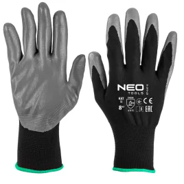   NEO TOOLS Munkakesztyű, nitril bevonatú poliészter, 4131X, 8, Rendelési egység: 12db 97-647-8