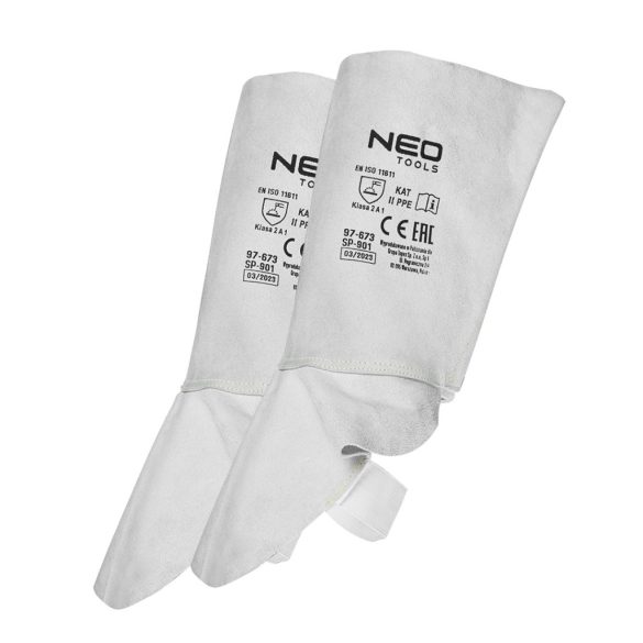 NEO TOOLS Hegesztő lábszárvédő, bőr, 2A1, tépőzáras 97-673