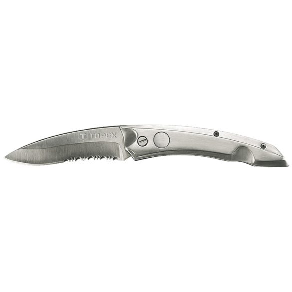 TOPEX Kés, összecsukható kés retesszel, 8cm penge, teljes 205mm 98Z110