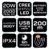 NEO TOOLS Fejlámpa + zseblámpa 2az1-ben, tölthető USB 1000lum, CREE LED, 10W 99-028