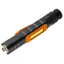   NEO TOOLS Zseblámpa, tölthető, 2 funkciós USB 300lum, CREExPE + COB LED, 3W 99-034