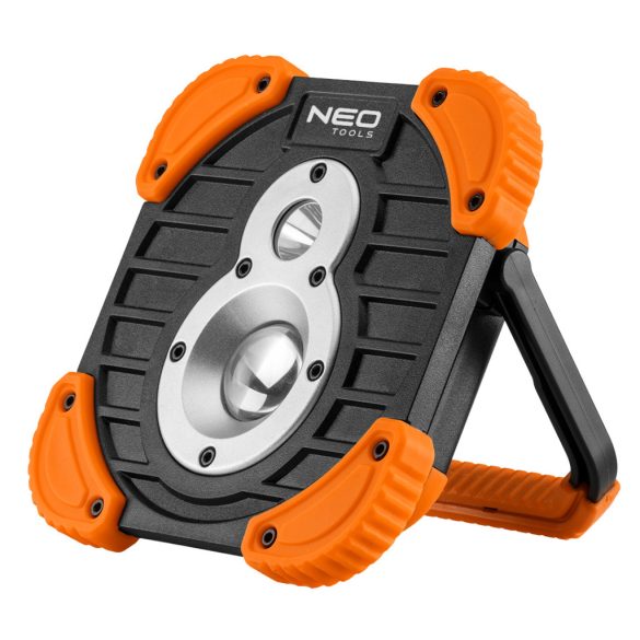 NEO TOOLS Akkus reflektor, talpas, tölthető, 750 + 250lum COB LED, powerbank funkció, 10W 99-040