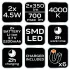 NEO TOOLS Akkus 2az1-ben szédszedhető műhely-vizsgálólámpa, tölthető, 2x350 lum SMD 99-047