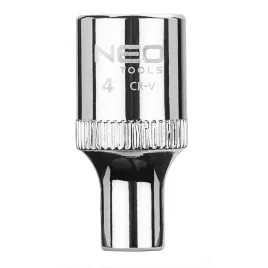   NEO TOOLS Dugókulcs 4mm, 1/4", 6 pontos, SUPERLOCK 25 év garanciával 08-220