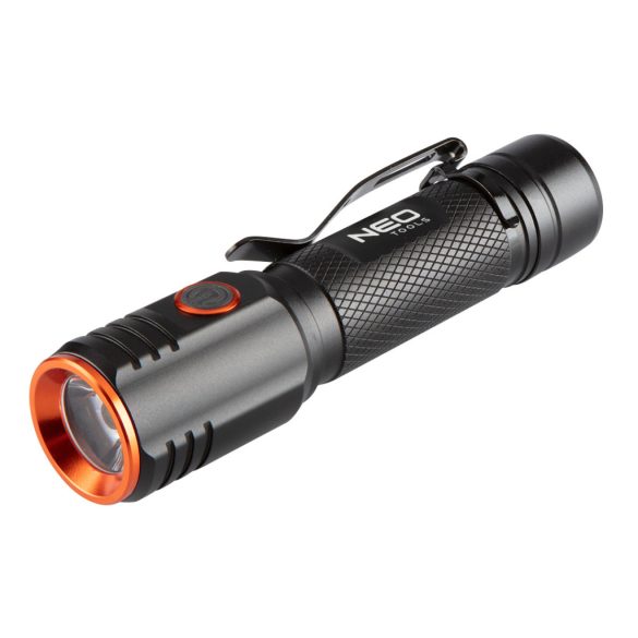 NEO TOOLS Zseblámpa, tölthető USB C, 2000lum CHN LED 99-067