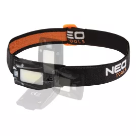   NEO TOOLS Fejlámpa, tölthető USB 180lum COB LED + mozgásérzékelővel 99-069