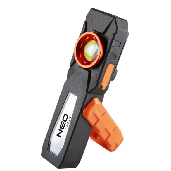 NEO TOOLS Akkus műhely-vizsgálólámpa, tölthető, 500lum COB LED, 10W 99-072