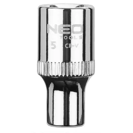   NEO TOOLS Dugókulcs 5mm, 1/4", 6 pontos, SUPERLOCK 25 év garanciával 08-222