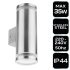 NEO TOOLS Kültéri dupla falilámpa, 2x35W, 105x76x210mm, rozsdamentes acél 2 év garanciával 99-083