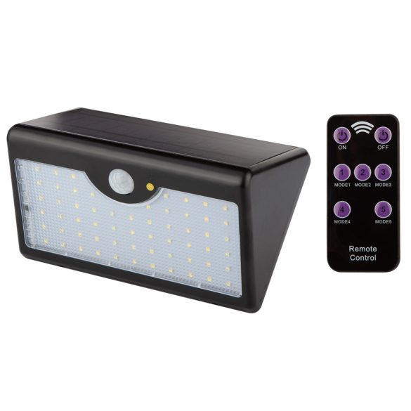 NEO TOOLS Napelemes fali reflektor távirányítóval, mozgásérzékelő, SMD LED 900 lum 99-091