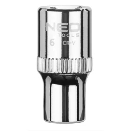   NEO TOOLS Dugókulcs 6mm, 1/4", 6 pontos, SUPERLOCK 25 év garanciával 08-224