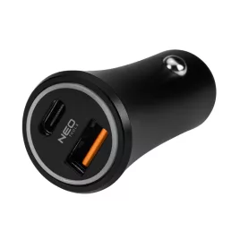   NEO TOOLS Autós USB adapter,12-24V, USB-A, USB-C csatlakozókkal GD036