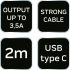 NEO TOOLS USB hosszabbítókábel, 2m, USB-A, USB-C GD040
