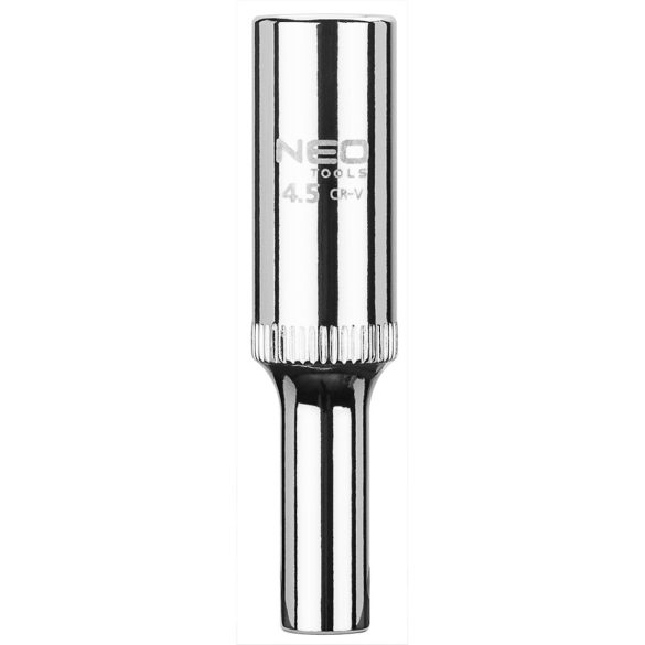 NEO TOOLS Dugókulcs 4.5mm, 1/4", hosszú, 6 pontos, SUPERLOCK 25 év garanciával 08-236