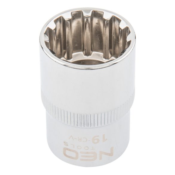 NEO TOOLS Dugókulcs 19mm, 1/2", SPLINE 25 év garanciával 08-591