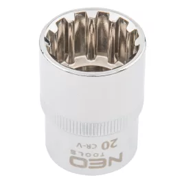   NEO TOOLS Dugókulcs 20mm, 1/2", SPLINE 25 év garanciával 08-592