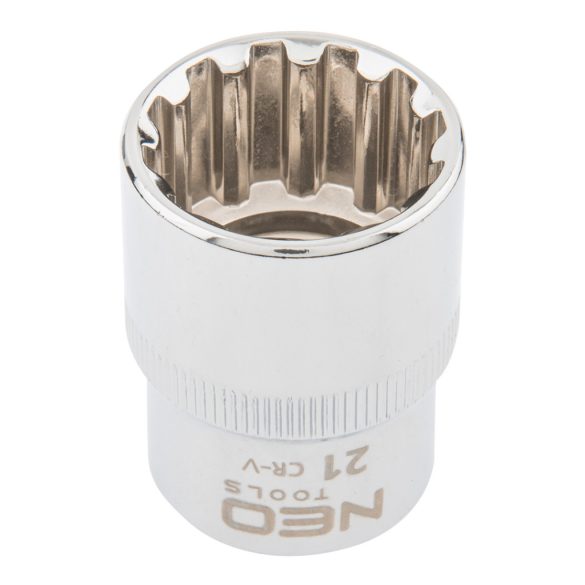 NEO TOOLS Dugókulcs 21mm, 1/2", SPLINE 25 év garanciával 08-593