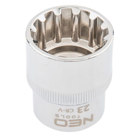 NEO TOOLS Dugókulcs 23mm, 1/2", SPLINE 25 év garanciával 08-595