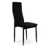 Székek formázott háttámlával – fekete bársony – 4 darabos szett
