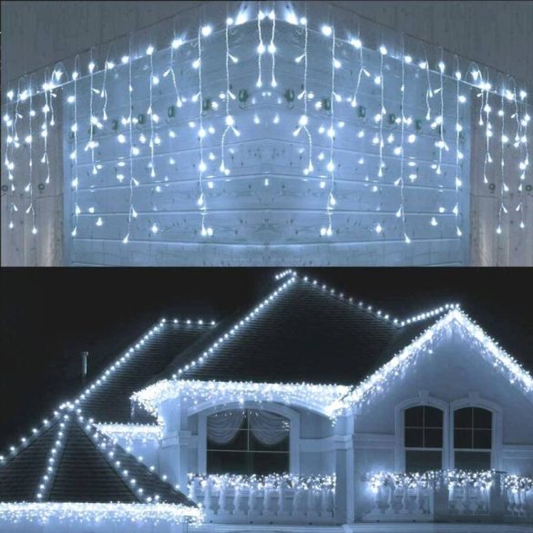 180 LED-es karácsonyi jégcsap fényfüzér