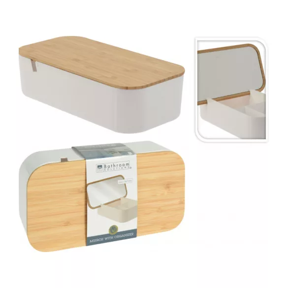 Tároló doboz tükörrel