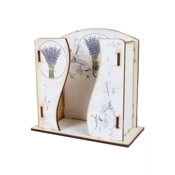 Fa papírzsebkendő tartó