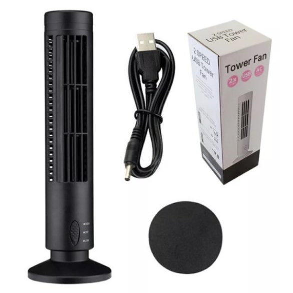 Fekete színű oszlop ventilátor 2.5 W